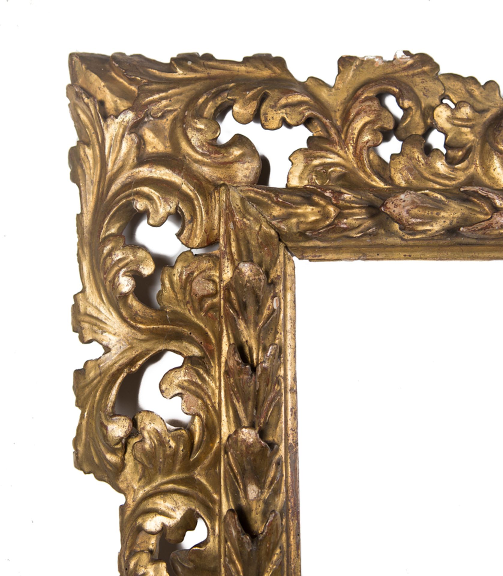 Carved and gilded wooden frame. Italian work. 17th - 18th century. - Image 2 of 4