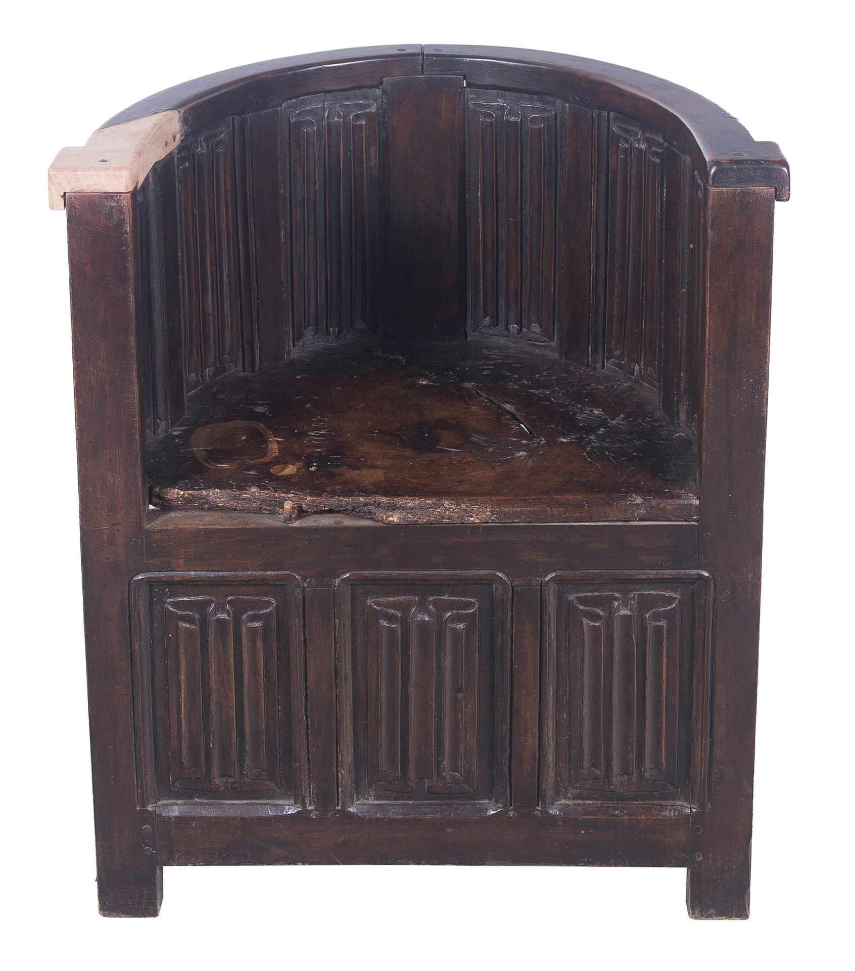 Bishop's chair. Carved wood. Gothic. 15th century. - Bild 2 aus 5