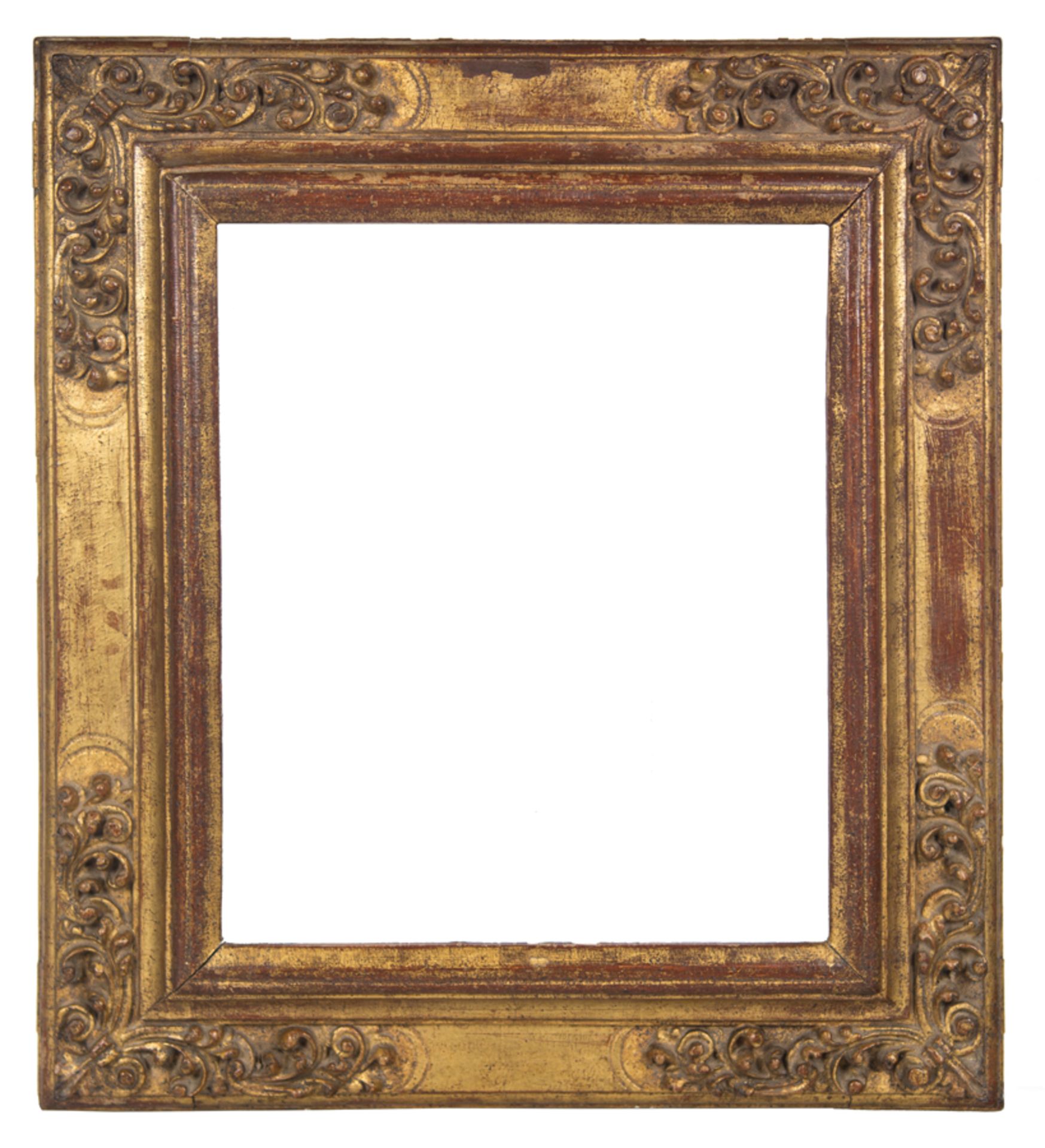 Carved and gilded wooden frame. Spanish work. 17th - 18th century.