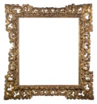 Carved and gilded wooden frame. Italian work. 17th - 18th century.