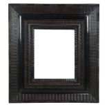 Carved ebony wooden frame. Netherlandish work. 17th- 18th century.