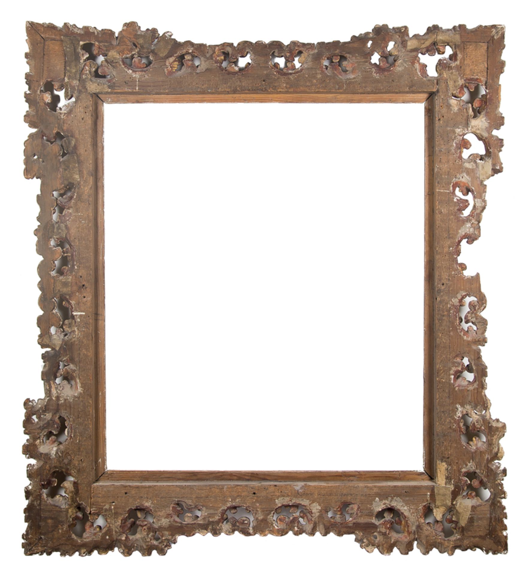 Carved and gilded wooden frame. Italian work. 17th - 18th century. - Bild 4 aus 4