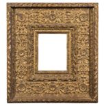 Frame in stuccoed and gilded carved wood. Grand Tour. Italy. 19th century.