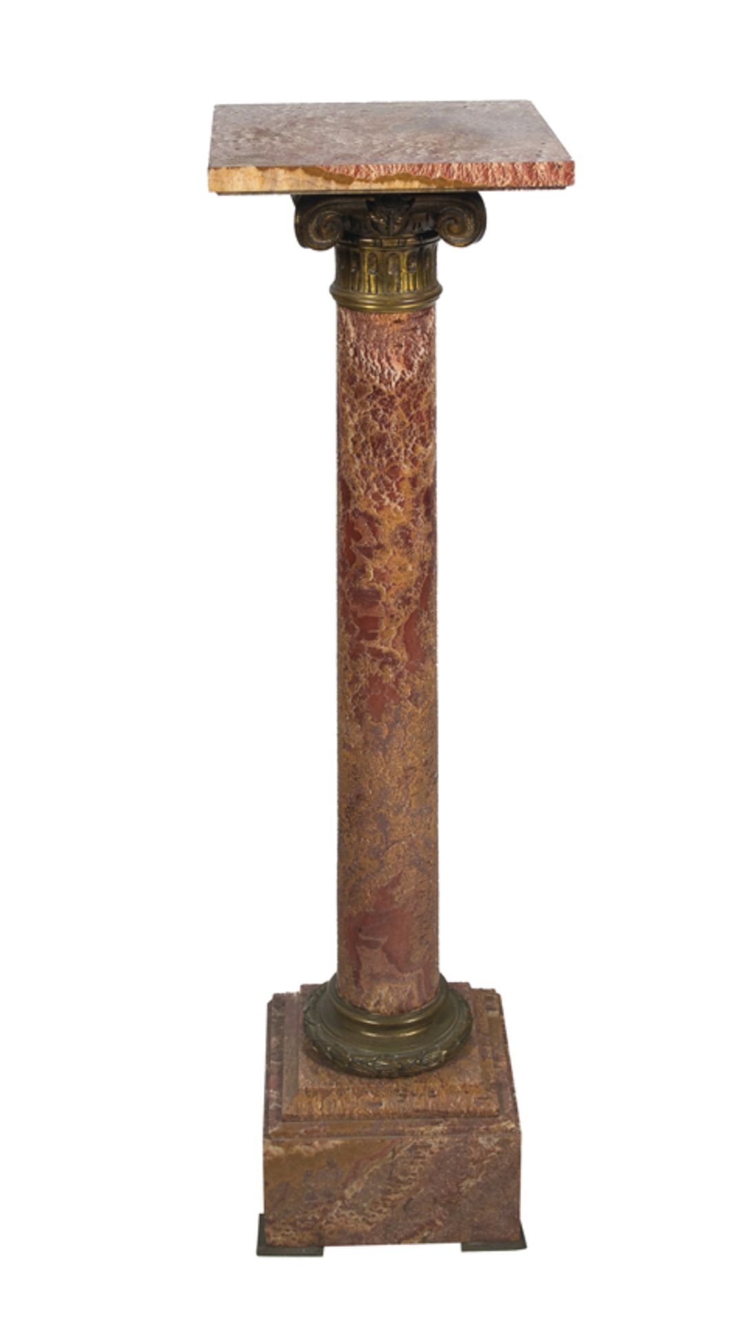 Column in marble and bronze. 19th. century.