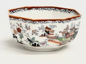 A late 19th century Mason’s Patent Ironstone China Pagoda pattern bowl. Circa 1891-1914. 21x9.5cm