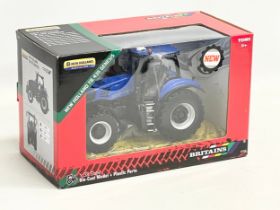 An unused Britains “New Holland” T8.435 Genesis Tractor in box. 1:32 scale. Die-Cast Model and