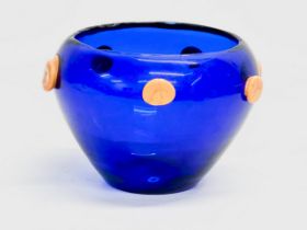 A vintage Bristol Blue bowl. 14.5x10cm