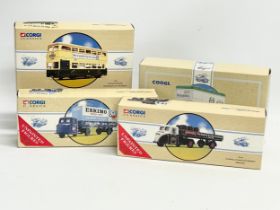4 boxes of Corgi models. Corgi Classics “Websters” Scammell Scarab with Barrels. Corgi Classics