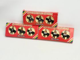 3 boxes of Britains British Regiments hand painted metal mounted models.