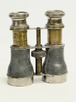 A pair of early 20th century French field binoculars. WW1.