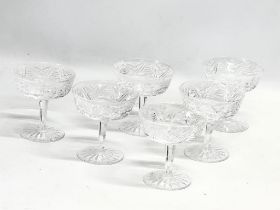 A set of 6 Waterford Crystal ‘Clare’ champagne coupes. 10x10.5cm