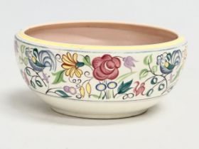 A large Art Deco Poole Pottery bowl designed by Truda Carter and John Adams. 24x11cm