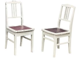 A pair of Yamaha music chairs.