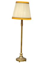 A vintage heavy ornate brass standard lamp. 174cm