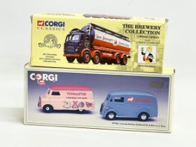 2 boxes of Corgi models. Limited Edition Corgi Bedford CA & Morris J Vans. Limited Edition Corgi