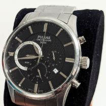 A gents Pulsar Chronograph 50m watch