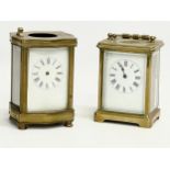 2 late 19th century brass carriage clocks.