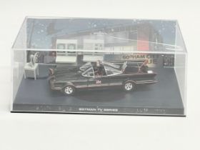 A TM & DC Comics “Batman TV Series” Batmobile model in display case. 19x11x7cm