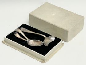 2 silver feeders with box. D&A. Birmingham. 45.27 grams