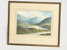 A large watercolour by Douglas Alexander (1871-1945) Irish Landscape. 53.5x37.5cm. Frame 79x68cm