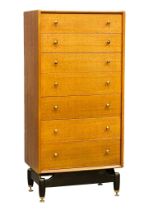 A G-Plan Librenza oak Tallboy chest of drawers. E.Gomme. 60.5x41x128.5cm