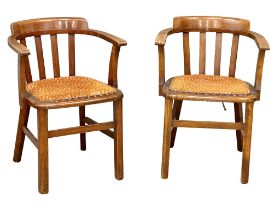 A pair of early 20th century desk chairs/armchairs. Circa 1910.
