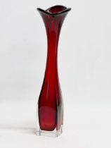 A tall Swedish Mid Century base designed by Bo Borgstrom for Aseda Glasbruk. 32cm