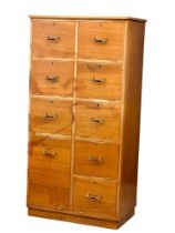 A tall 1950’s Mid Century side cabinet with drop down cupboard doors. 82x49x162cm