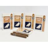 A collection of White Owl Corona Mild cigars. 4 packets unopened. 1 open.