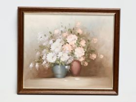 A signed Still Life oil painting on canvas. 60x50cm. Frame 69x58.5cm
