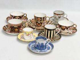 A collection of cups and saucers. Royal Worcester ‘Celebration’ 2001 Collection 250th Anniversary. 2