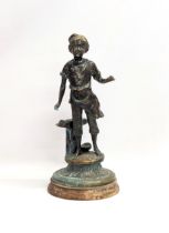 A large vintage brass figure. 44cm