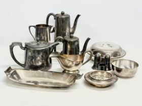 A collection of vintage Ulster Steamship Company silver soldered tea, coffee and dinner ware. By