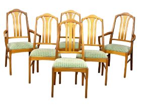 A set of 6 Mid Century teak dining chairs by Nathan Furniture.