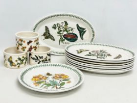 12 pieces of Portmeirion ‘The Botanic Garden’ dinner ware. 8 serving platters 33x23cm. 3 sugar bowls