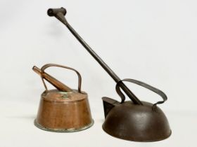 2 Victorian Bronchitis kettles. 26x43cm