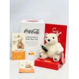 A Limited Edition Steiff Coca Cola Polar Bear Cub with box.