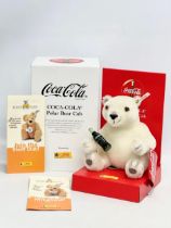 A Limited Edition Steiff Coca Cola Polar Bear Cub with box.