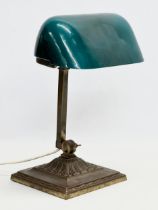 An early 20th century H.G. McFaddin & Co ‘Emeralite’ bankers desk lamp. 1916. No.8734. New York.