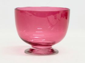 An early 20th century Cranberry Glass sweet bowl. 12.5x10cm