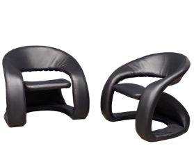 A pair of Jaymar style Lounge Chairs.