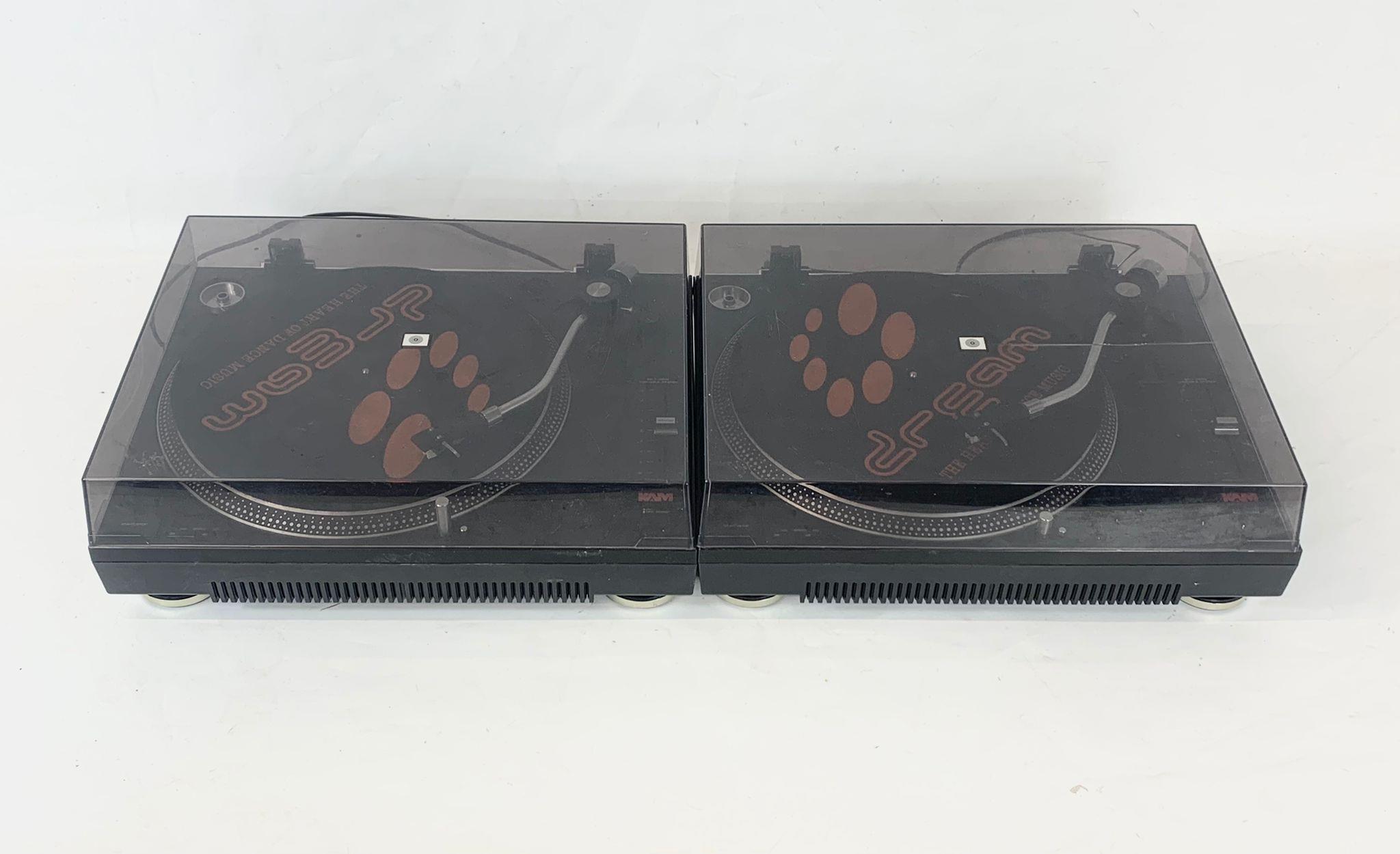 A pair of vintage Kam DDX 580 turntable record players. 44.5 x 34.5 x 14.5cm - Image 2 of 10