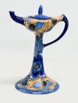 A 1930’s ‘Chameleon Ware’ Aladdins Lamp designed by George Clews for Clews & Co LTD. 15.5x21cm