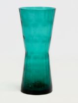 A Swedish Mid Century glass vase designed by Fabian Lundqvist for Alsterfors. 1950. 7x16cm