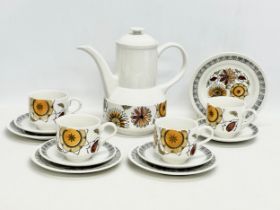 A 1960’s Mid Century ‘Calypso’ coffee set designed by Kathie Winkle for Broadhurst & Sons LTD.