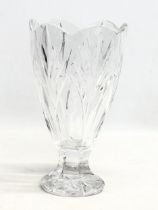 A Waterford Marquis crystal vase. 14.5x25.5cm