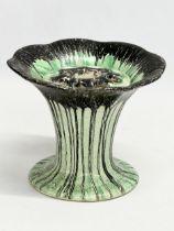 A 1930’s Art Deco drip glazed flower vase by Samford Ware. 19x15cm