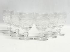 A set of 6 Waterford Crystal ‘Cashel’ wine goblet glasses. 8x13cm