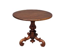 A Victorian mahogany pedestal lamp table on Cabriole legs.