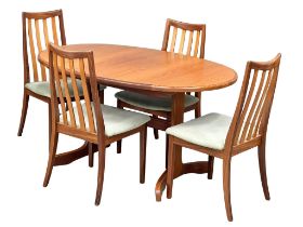 A G-Plan Mid Century teak dining table and 4 chairs designed by Victor Wilkins. 175x92x72xm